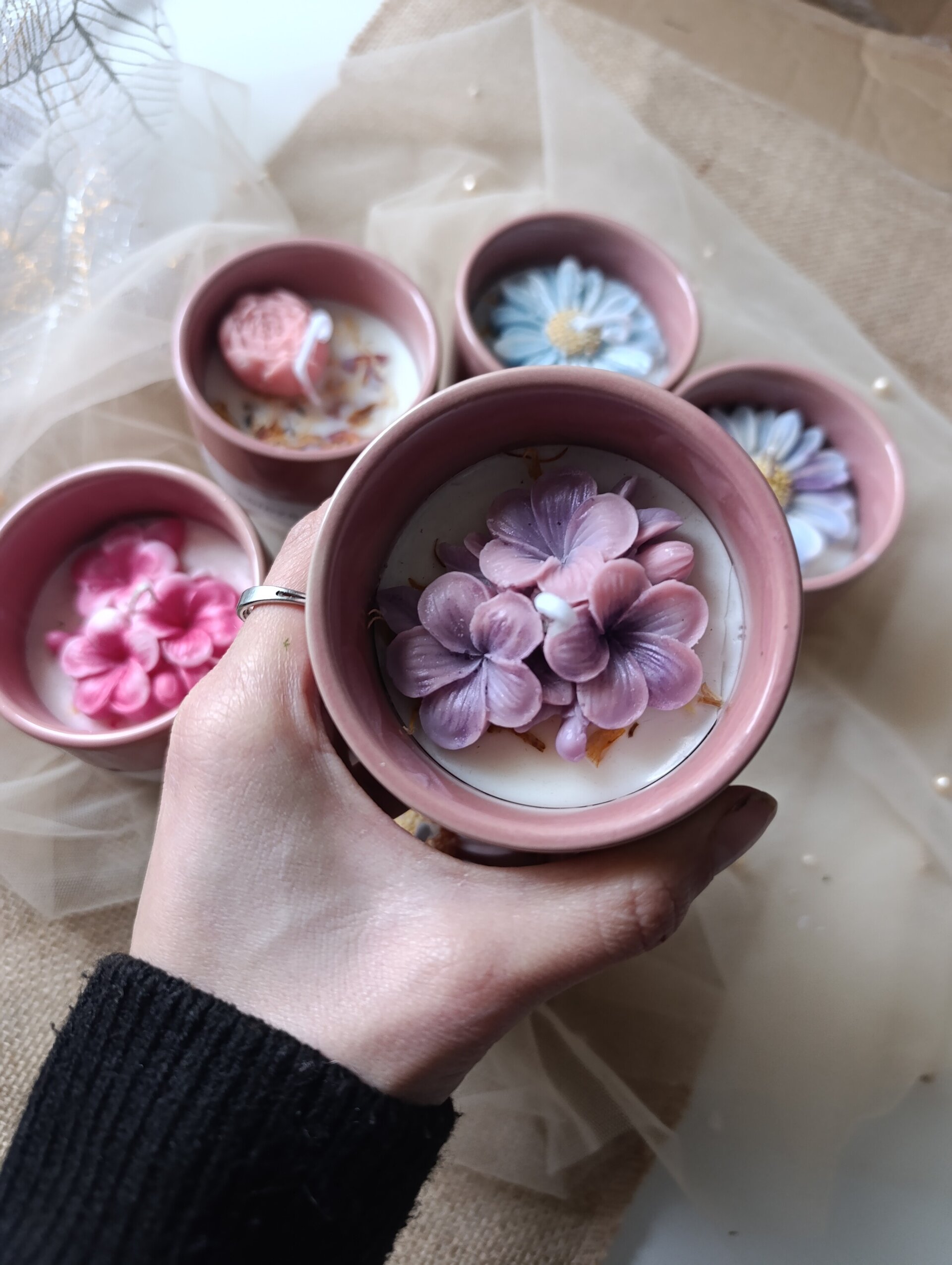 Velas en vaso de cerámica aroma cereza - 3