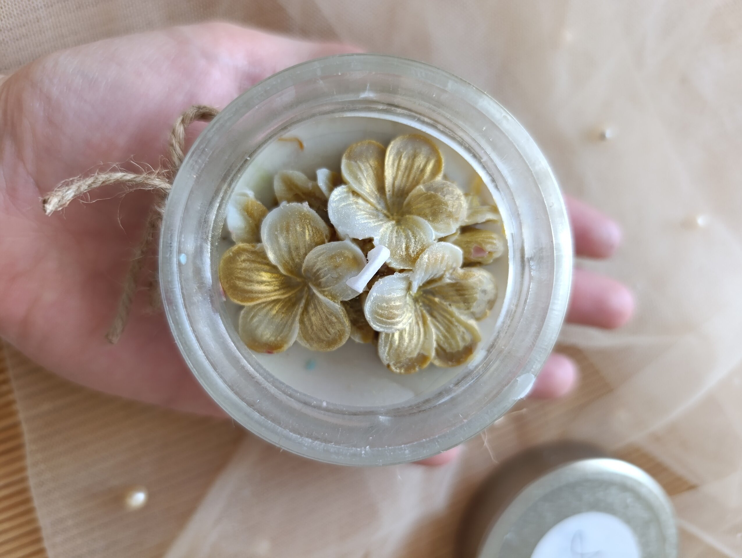 Tarro bambú y flor de cerezo - 2