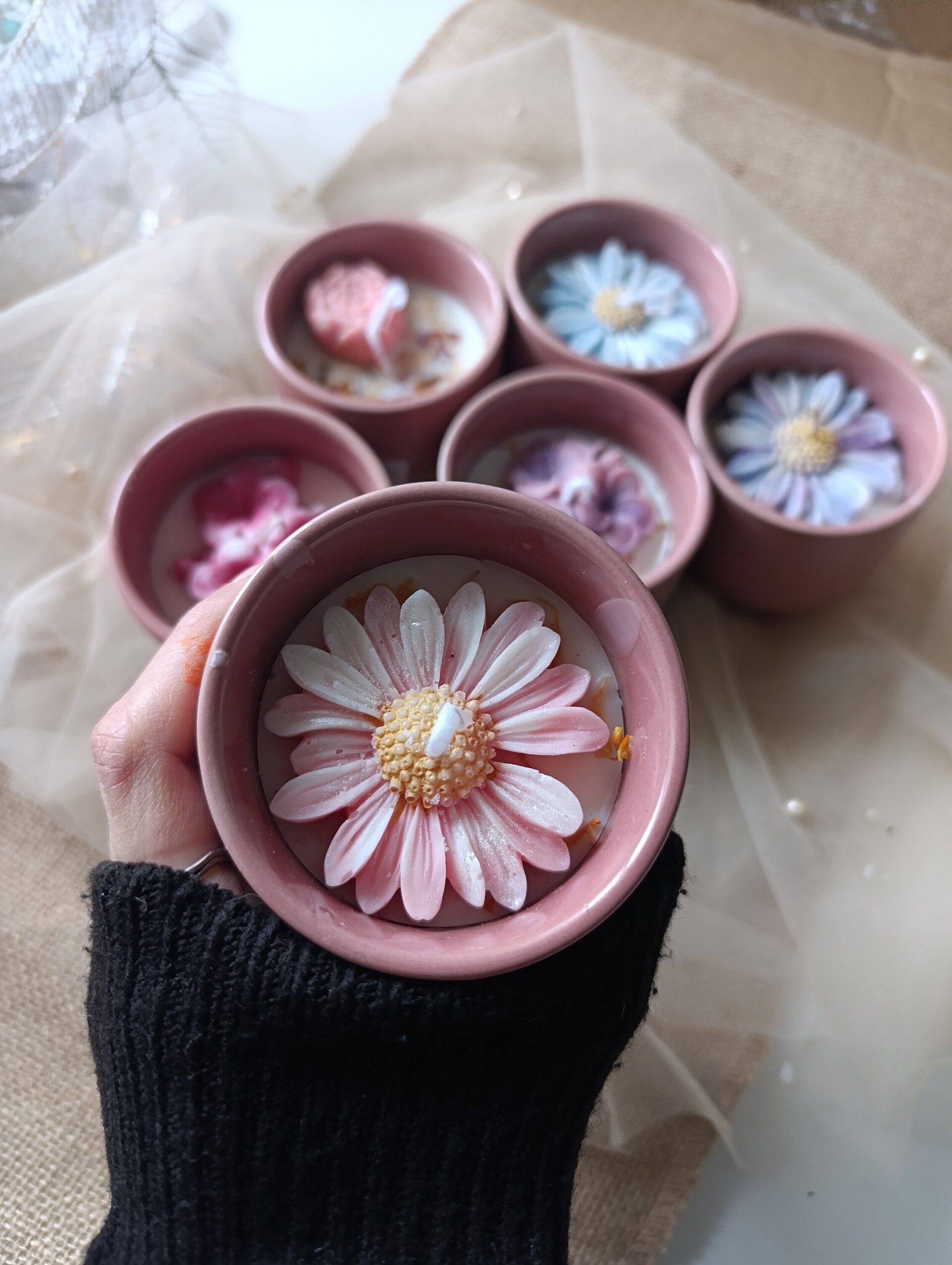 Velas en vaso de cerámica aroma cereza - 7