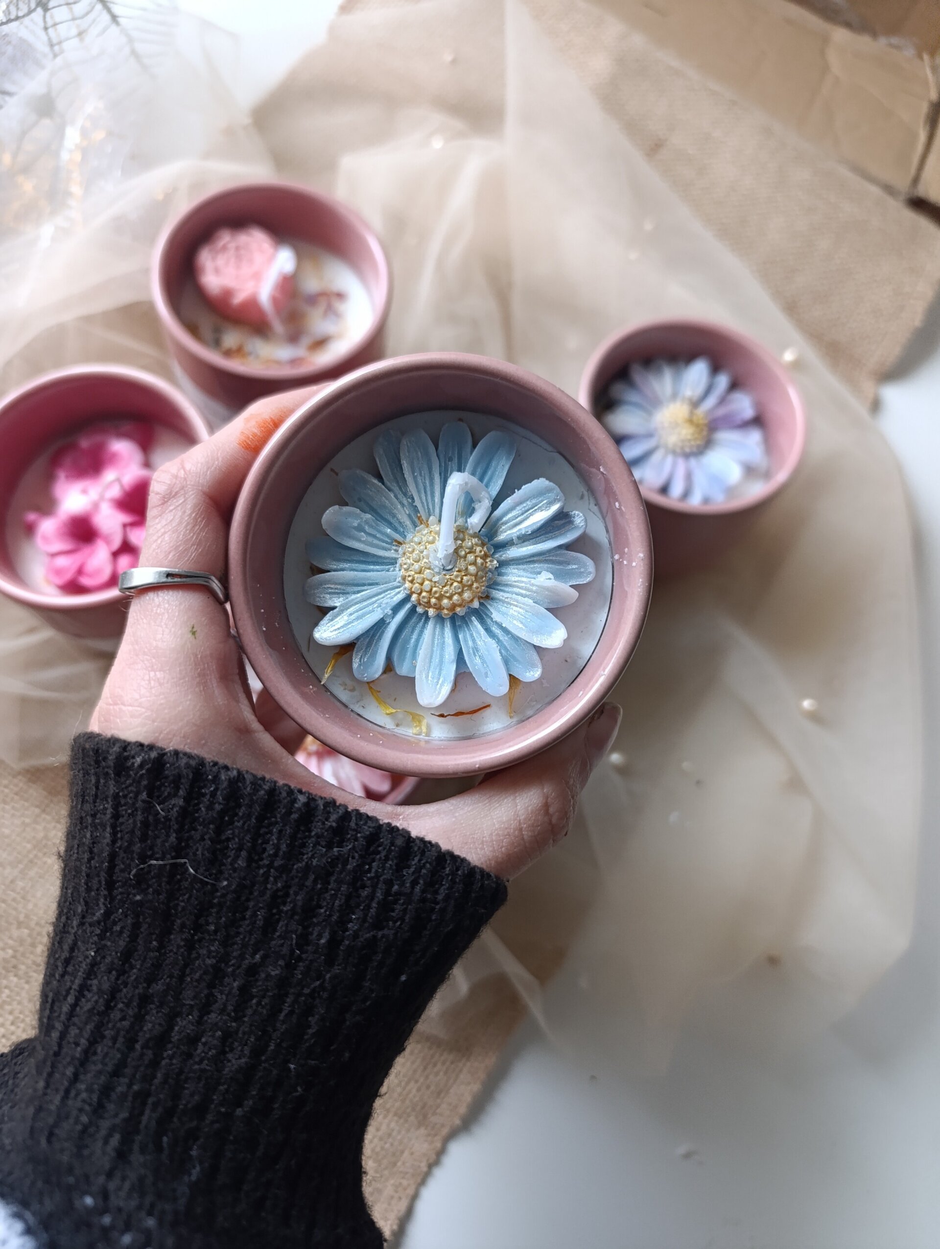 Velas en vaso de cerámica aroma cereza - 6